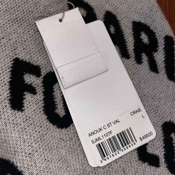 Zadig & Voltaire Anouk Gray Crewneck Sweater, womens large, NWT ($498)! ❤️ - Picture 4 of 7